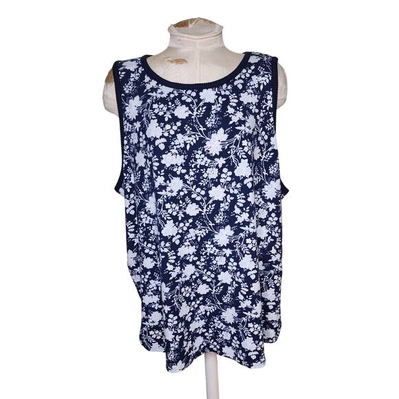 LANDS END‎ Floral Women's Top Size 2X Super Soft - Picture 1 of 6